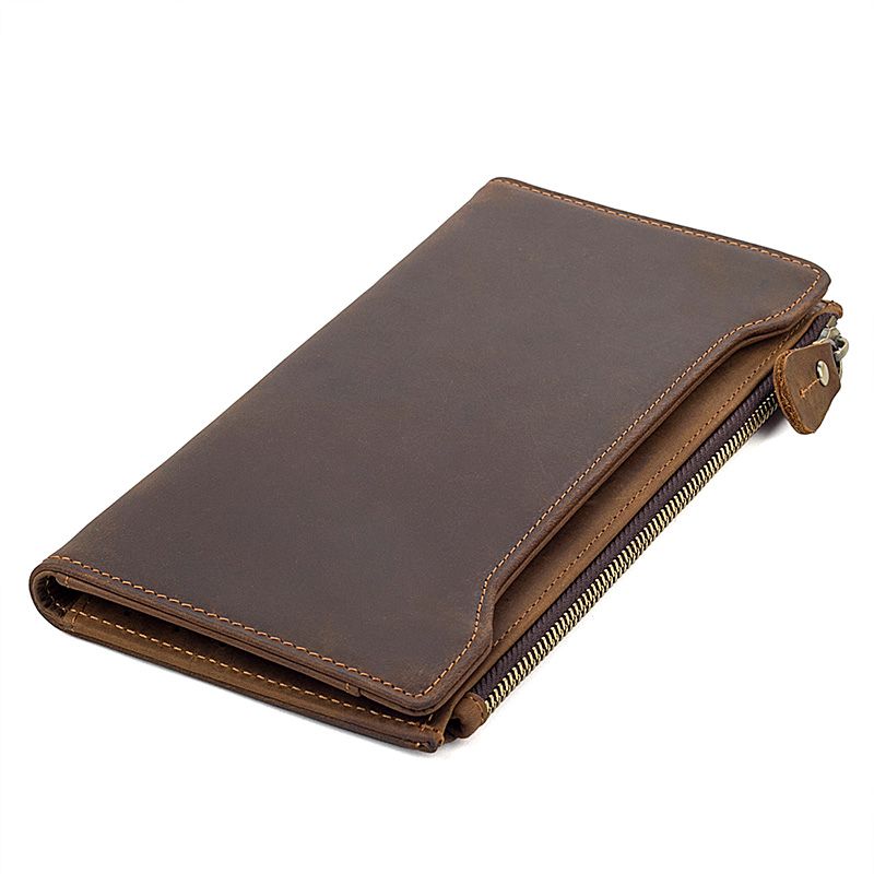 R-8168R Good Style Crazy Horse Leather Wallet 