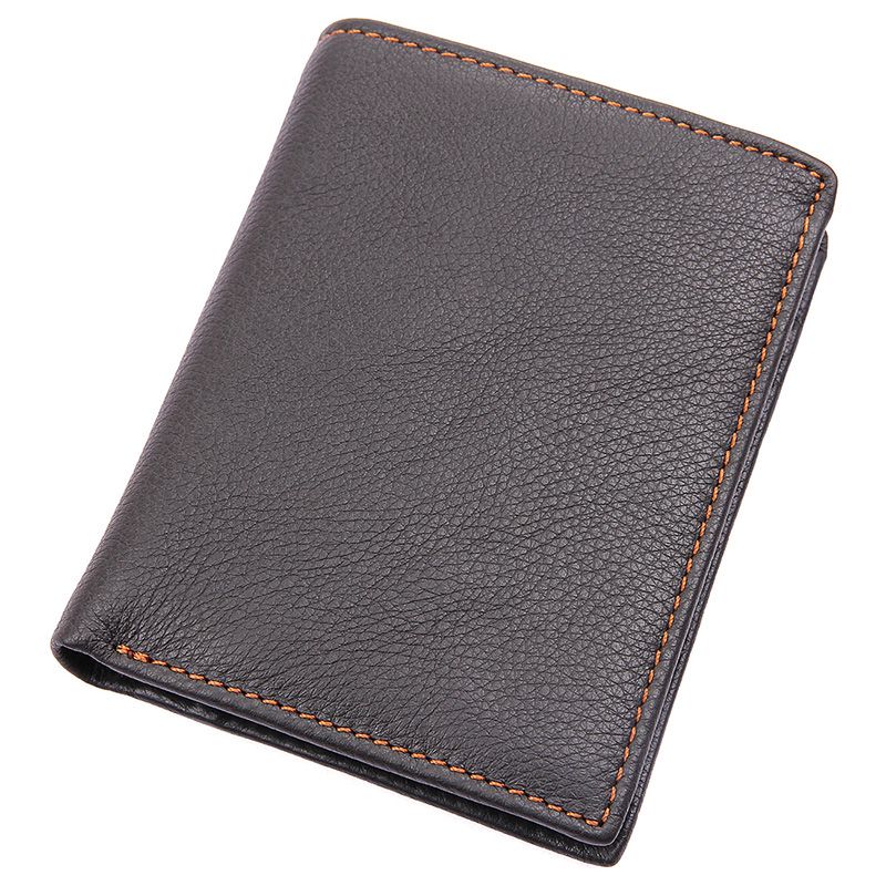 8155-2C Coffee Genuine Leather Big Capacity Card Holder Coin Wallet
