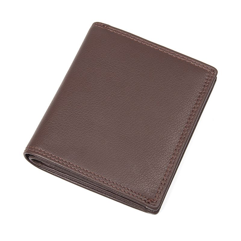 R-8144C Excellet Sales Coffee Cow Leather Men's RFID Wallet 