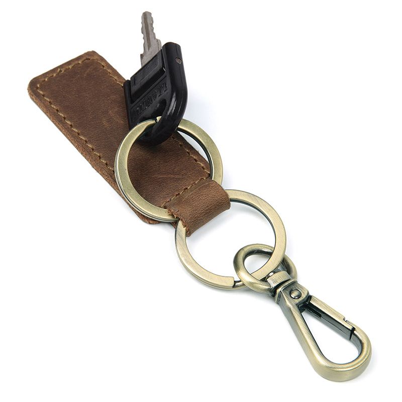 8432B Famous USA  Leather Keychain with Strong Warehard