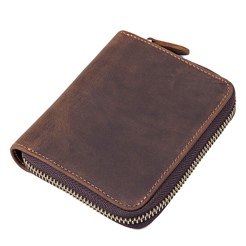 R-8170R 100% Cowhide Useful Wallet for Men Coin Pockets