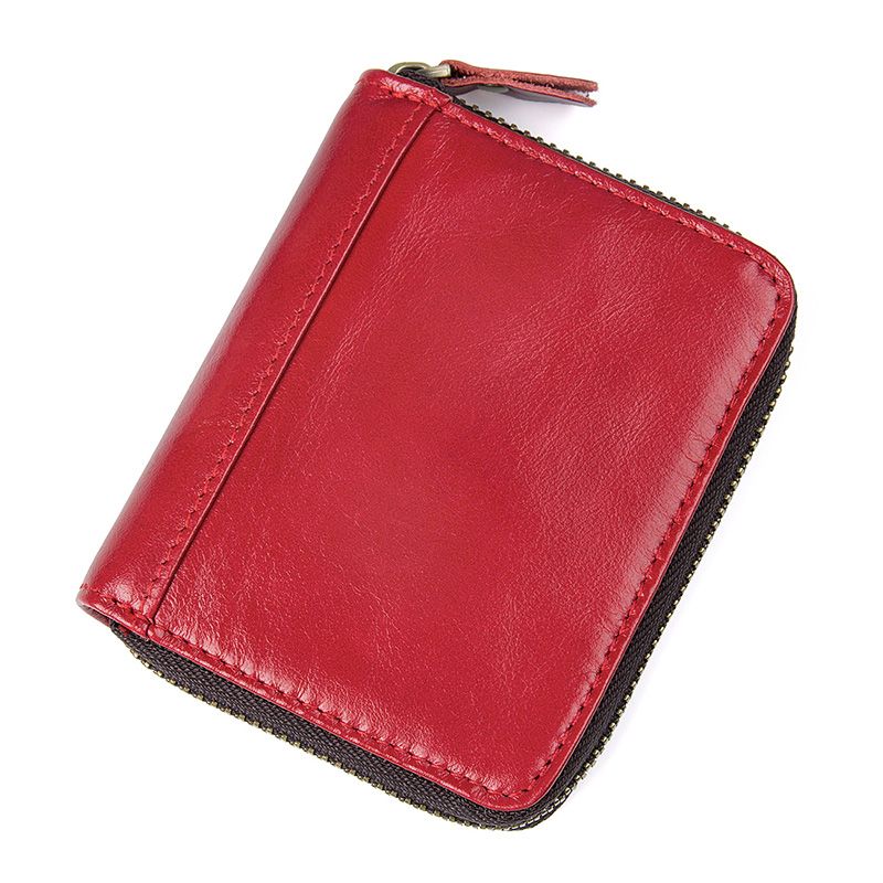 8117X Hot Selling Red Cow Leather Card Holder Manufacturer