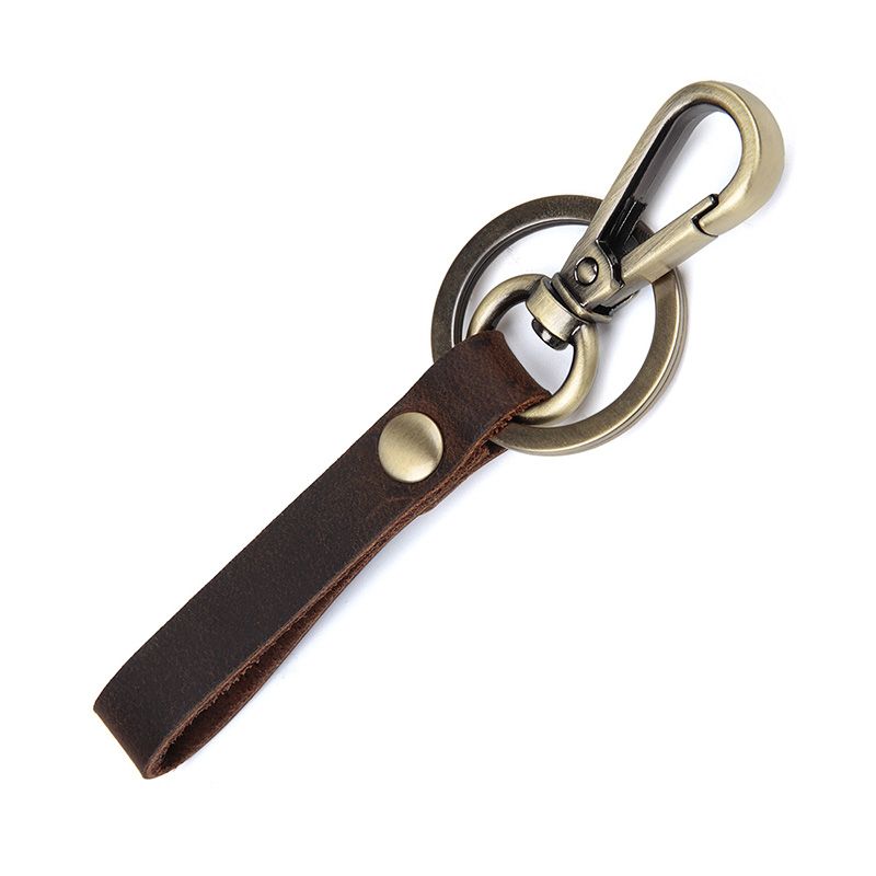 8433R Crazy Horse Leather Waist Belt Strong Keychain