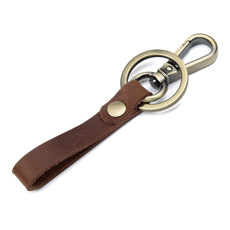 8433B High Quality Crazy Horse Leather Handle Keychain