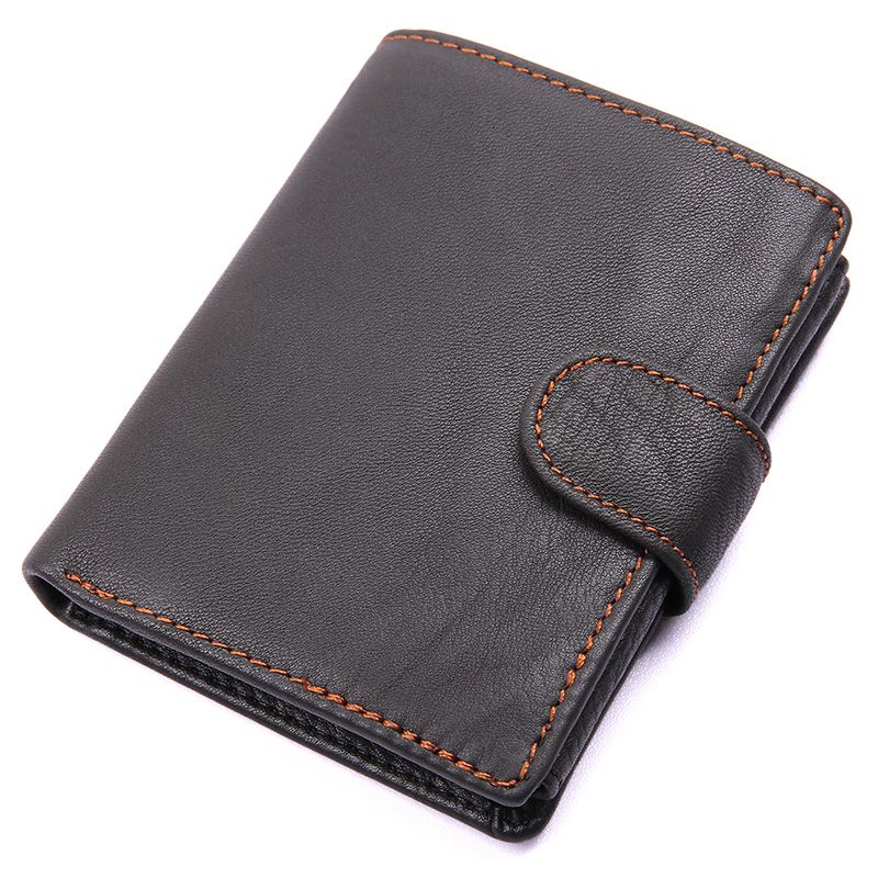 8149A Genuine Leather Big Capacity Black Card Holder China Supplier