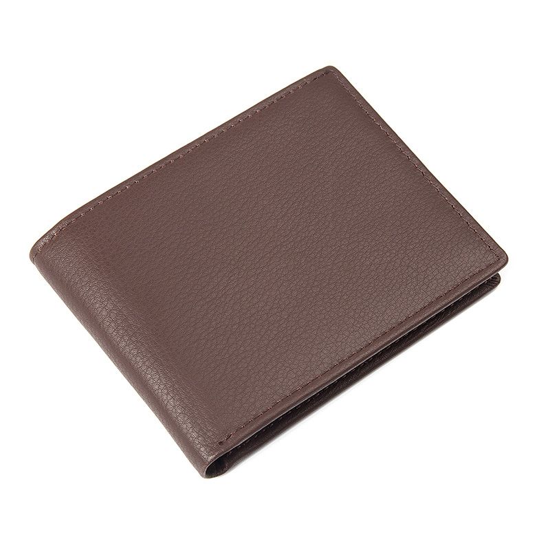 R-8179B Coffee Multifunction RFID Wallet Money Purse for Young Man