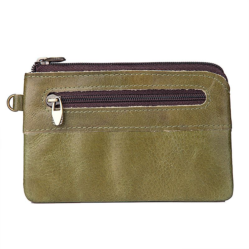 8118M Army Green Useful Wallet Cowhide Card Holder