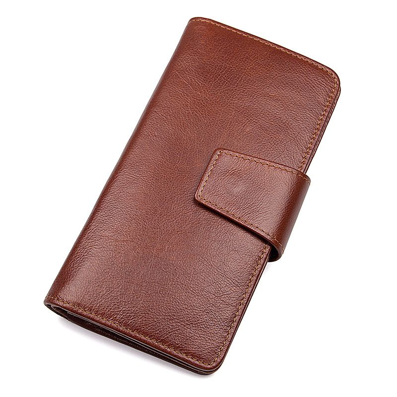 R-8186X Excellent Vintage Cow Leather Multifunction RFID Wallet Money Holder