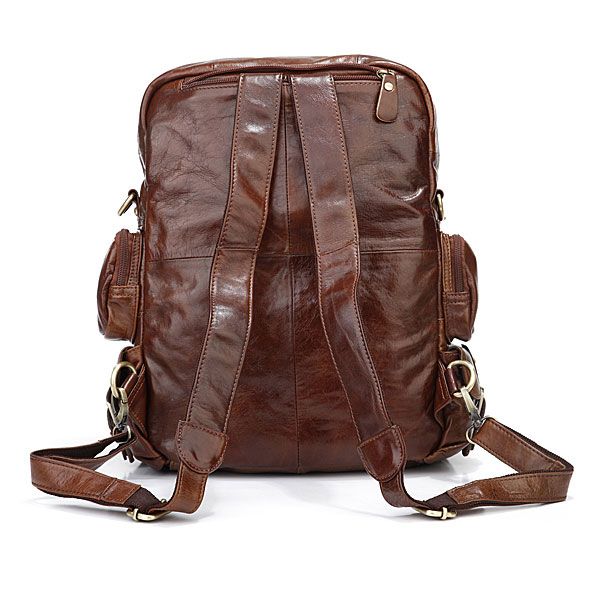 7007C Cowboy 100 Vintage Tan Leather 4 Use Backpack Travel Handbag