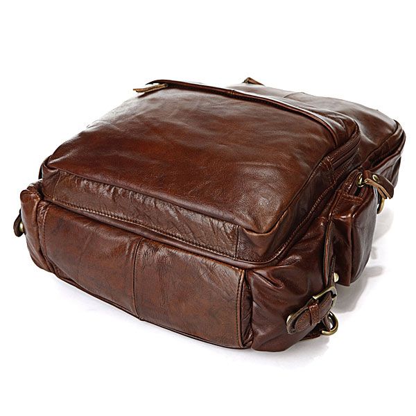 7007C Cowboy 100 Vintage Tan Leather 4 Use Backpack Travel Handbag
