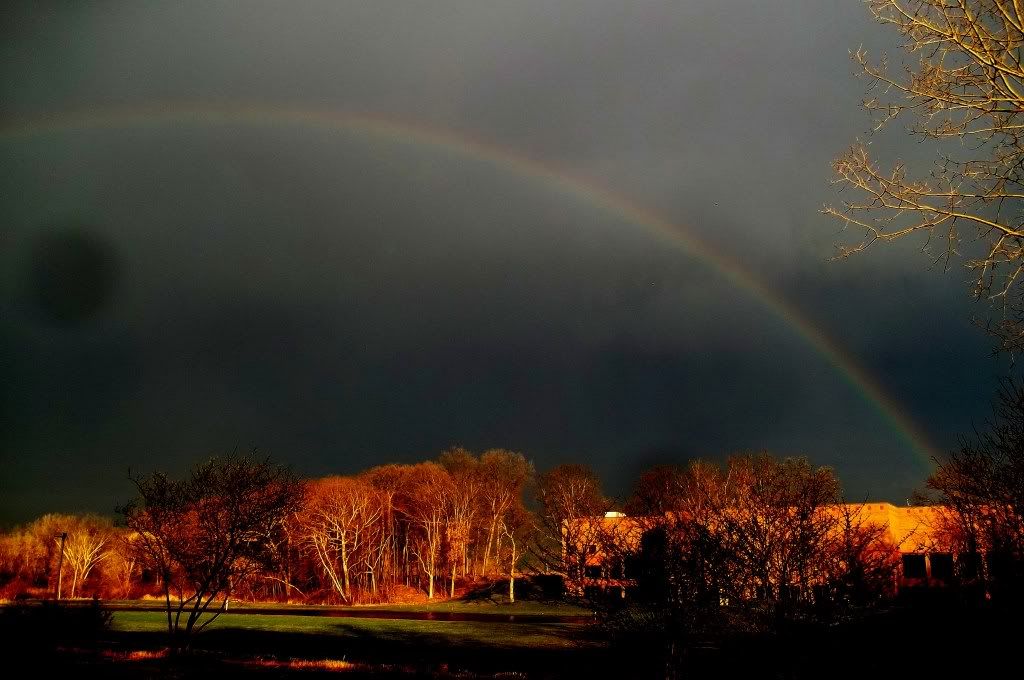 I love when it rains and especially when it make rainbows.