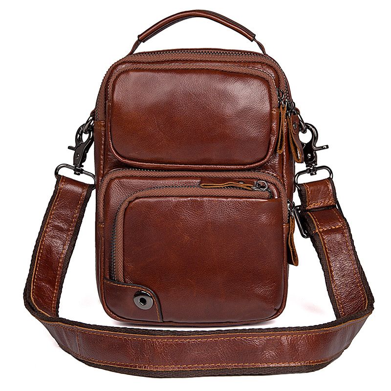 1010B Bright Brown New Color Cowhide Leather Sling Bag Phone Case ...