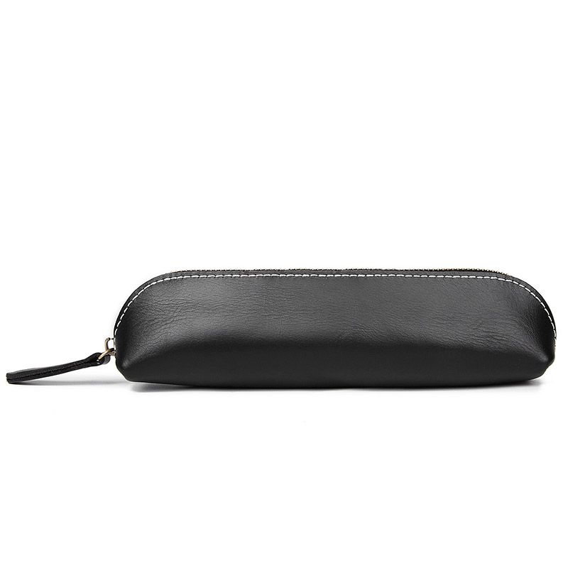 A0012AL Black Cow Leather Pen Pouch for Boys and Girls 