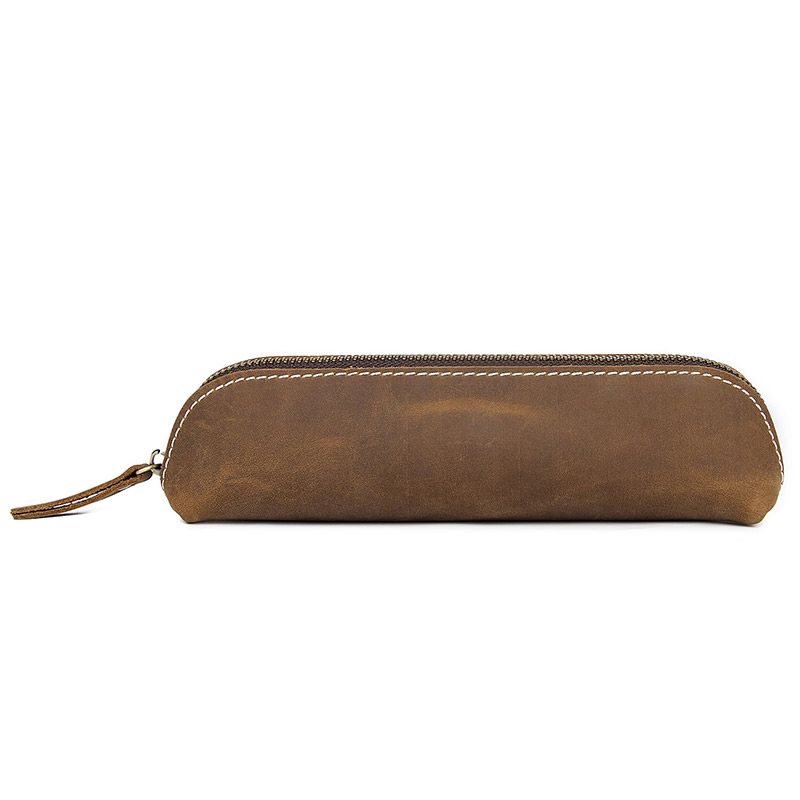 A0012RL-1 Crazy Horse Leather Pencil Box Stationery Bag