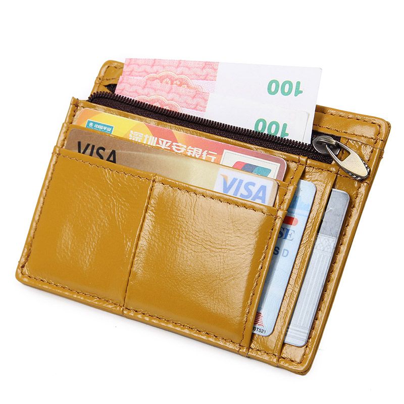R-8447D Yellow Fashion Wallet RFID Card Holder 