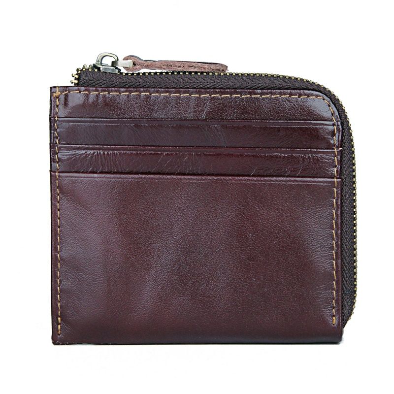 R-8448Q Cow Leather RFID Wallet Coin Pocket