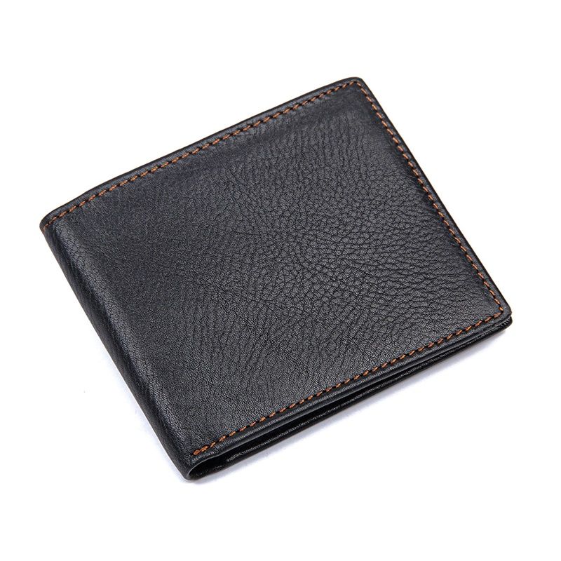 8029A-2 New Products Good Black Genuine Leather Wallet Card Holder for Men