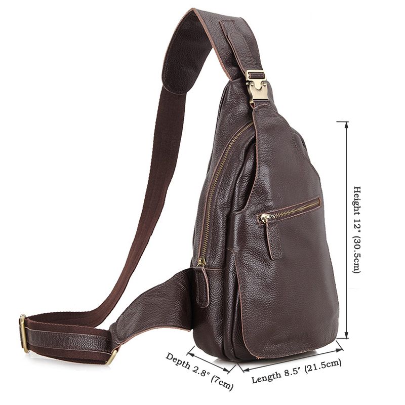 2467QNew Leather Unique Design Men Backpack Shoulder Messenger Bag ...