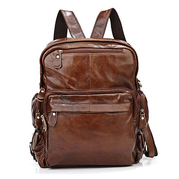 7007C Cowboy 100% Vintage Tan Leather 4 Use Backpack Travel Handbag ...