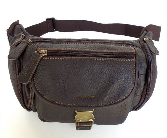 6102 Unique Style Real Leather Waist Pack Shoulder Bag Purse_Waist Bag ...