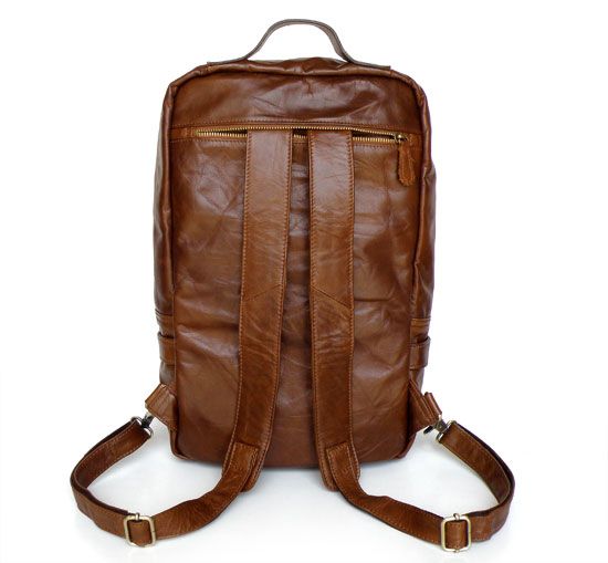 7017B Brown Leather Men's Unique Design Backpack Travel Bag_Backpacks ...