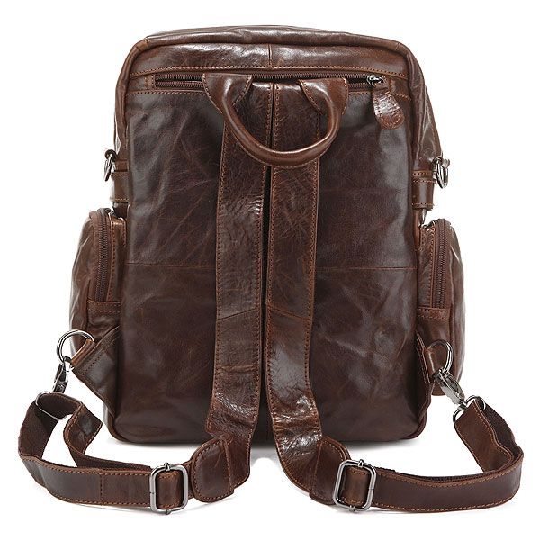 7042Q Cowboy Vintage Leather Men's Travel Backpack Bookbag Schoolbag ...