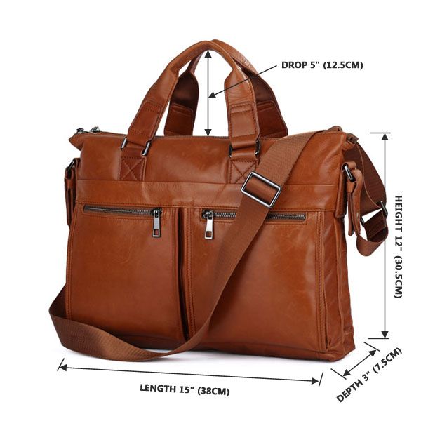 7152B Cow Leather Style Men'S Laptop bag Briefcase Bag Factory Price ...