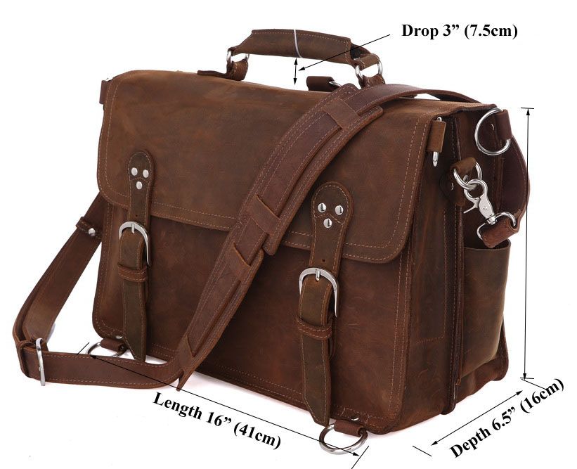 7161R Big Tote Bag Crazy Horse Cow Boy Style Travel Bags For Men's Big ...