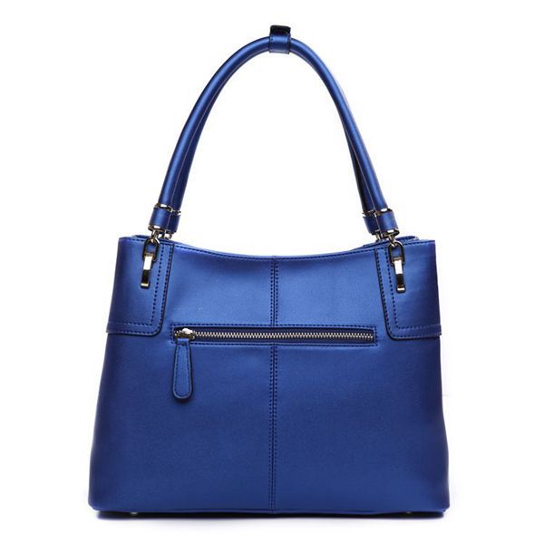 3159L Navy Blue Leather Shoulder Bag Messenger Bag Handbag_Handbags ...