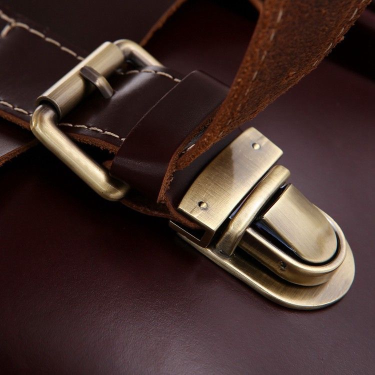 7105X-2 Genuine Leather Style Men's Briefcase Bag Handbag Laptop Bag ...