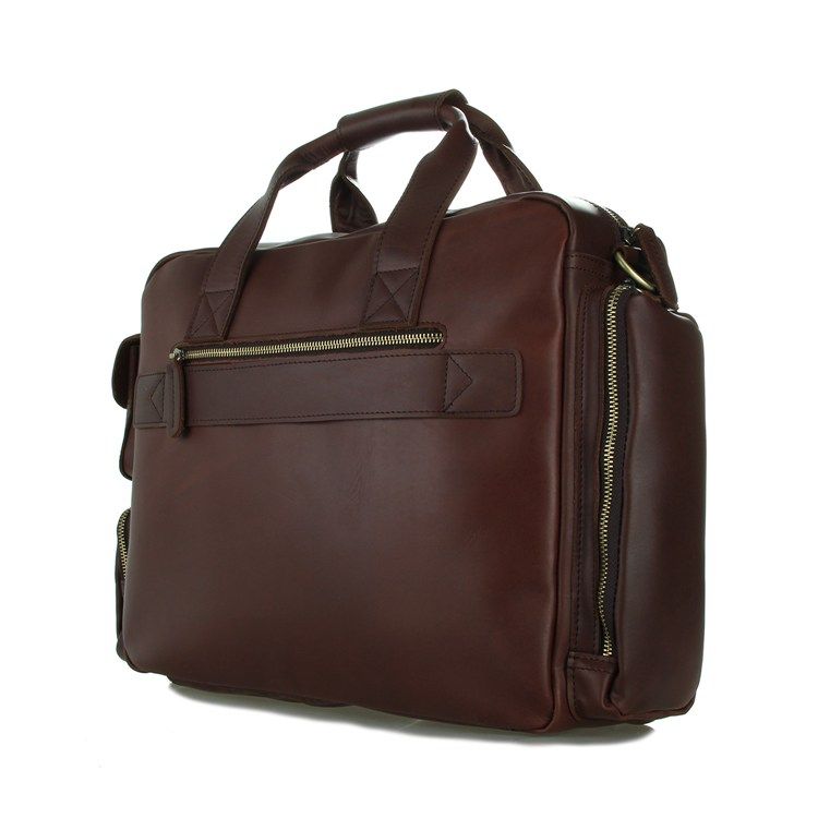 7219R Guarantee Genuine Cow Leather Men's Briefcase Handbag Messenger ...