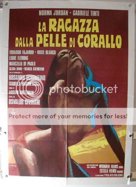 La RAGAZZA Dalla Pelle Di Corallo Manifesto Poster 2F