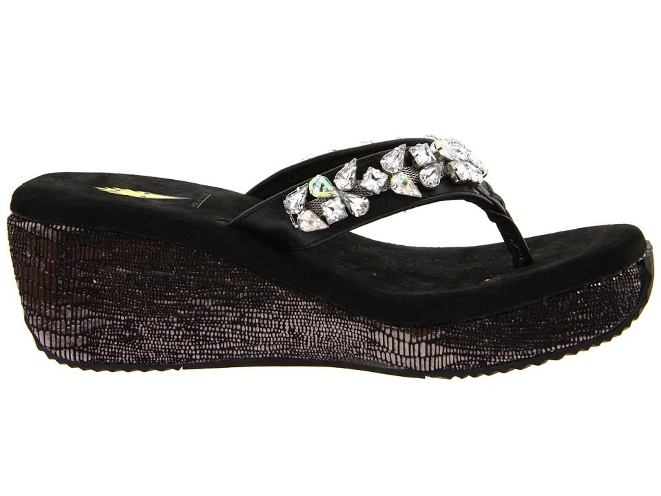 Women Volatile Rock Candy Rhinestone Snake Wedge Sandal  