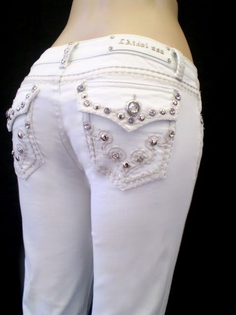 La Idol White Jeans Tribal Tattoo Fleur de Lis 0 15