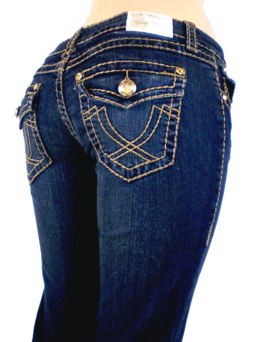   Idol Bootcut Jeans Embroidery Crystal Crown Stretch.17,19, 21  